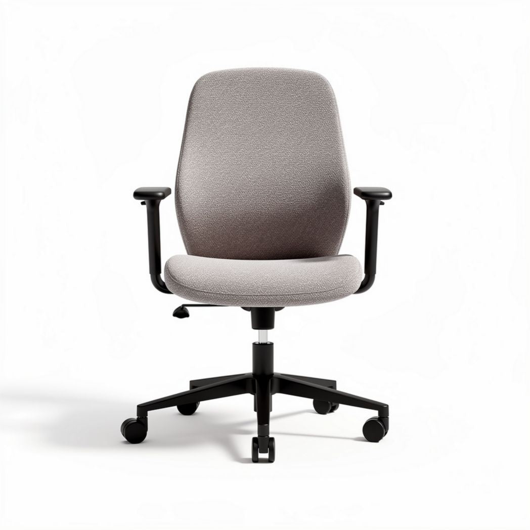 Office chair adjustable height with fabric upholstery in light gray 45 x 60 x 90cm