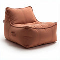 Bean bag chair for kids and adults in terracotta fabric measures 80 x 70 x 60cm