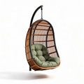 Hanging rattan chair with cushion for indoor and outdoor use 100 x 70 x 120cm