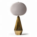 Brass table lamp with fabric shade for modern home decor 30 x 30 x 50cm